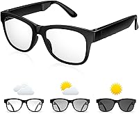 Vista 1 de Smart Bone Conduction Glasses Bluetooth with Open-Ear Headphones, Photochromic Blue Light Blocking Lenses, IPX6 Waterproof, Hands-Free Calls/Music