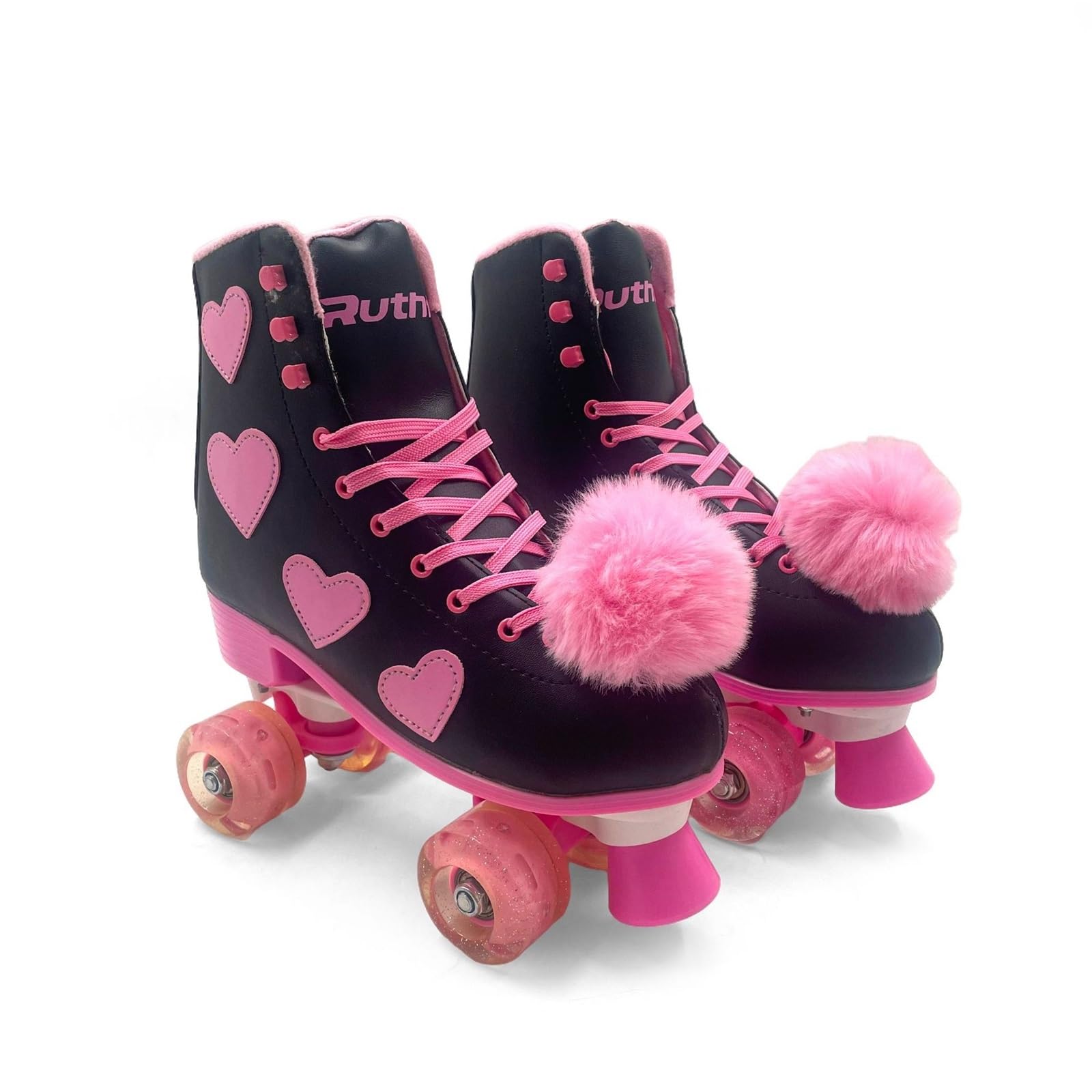 Femmes Double Rangée Roller Enfant pour Filles, 4 Roues Patin A Roulette Adultes Débutants Classiques Et Simples pour Le Parc Et La Rue