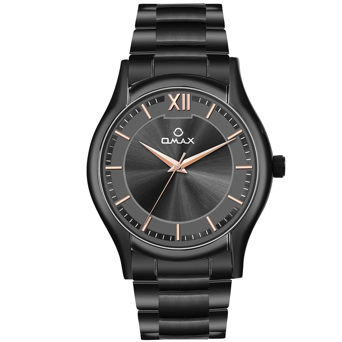 OMAX Mens Watch: Sleek Black Dial with Black Bracelet-Style Strap - Timeless Elegance-BBGS319 (B0CCJD825Z) Amazon Price History, Amazon Price Tracker