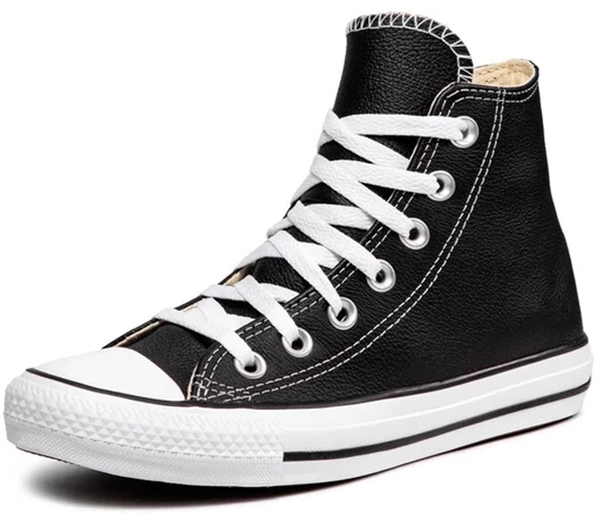 Converse All Star Core Leather Hi Trainers Men Black - 7.5 - Hi Top Trainers Shoes