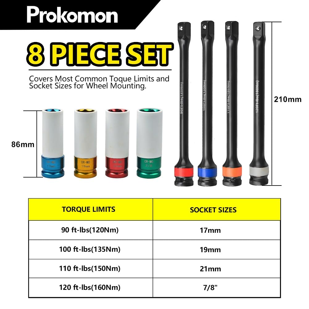 Snapklik.com : Prokomon 1/2 Inch Drive Torque Limiting Extension Bar ...