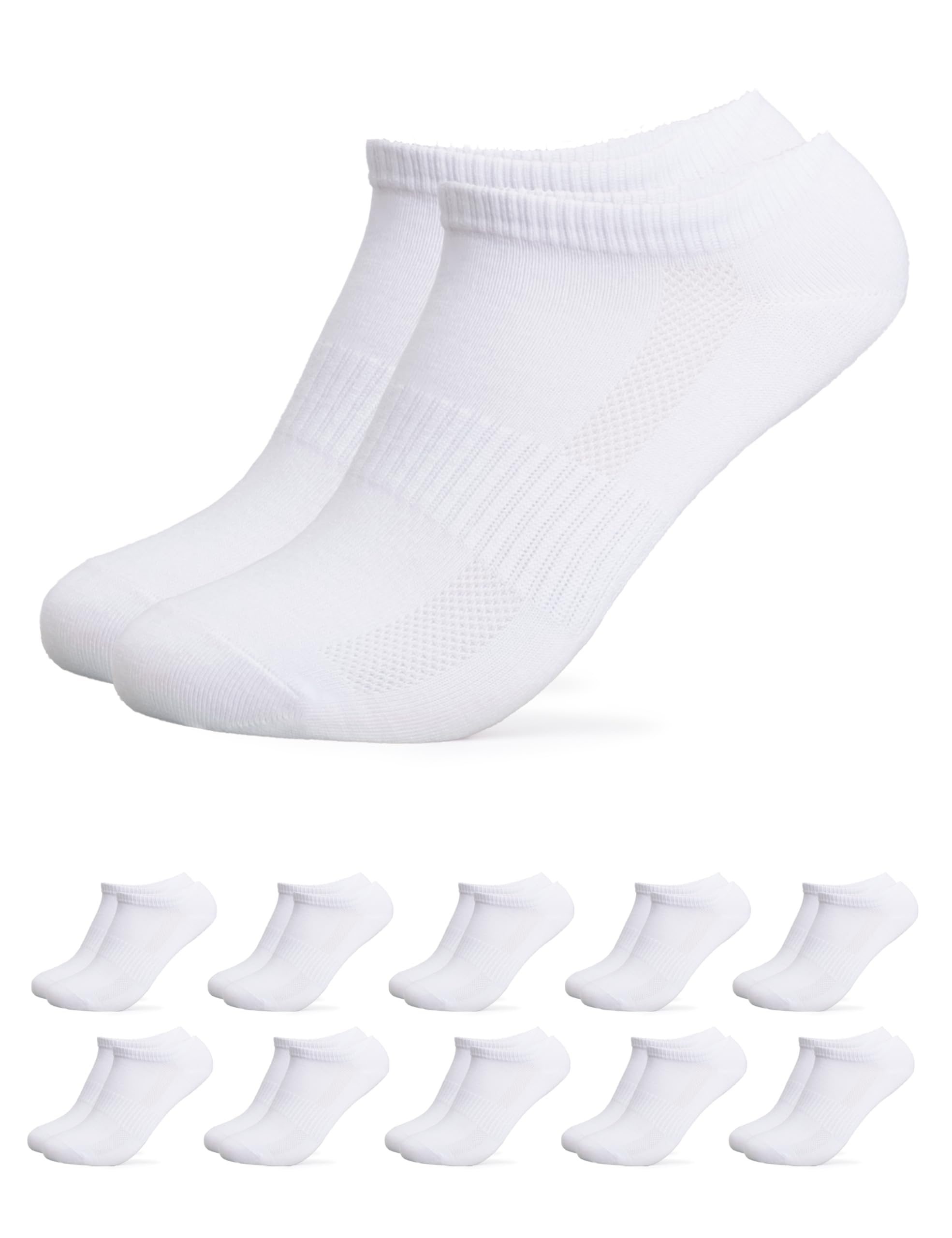 Occulto Damen & Herren Bambus Sneaker Socken 10er Pack (Modell: Sunny)