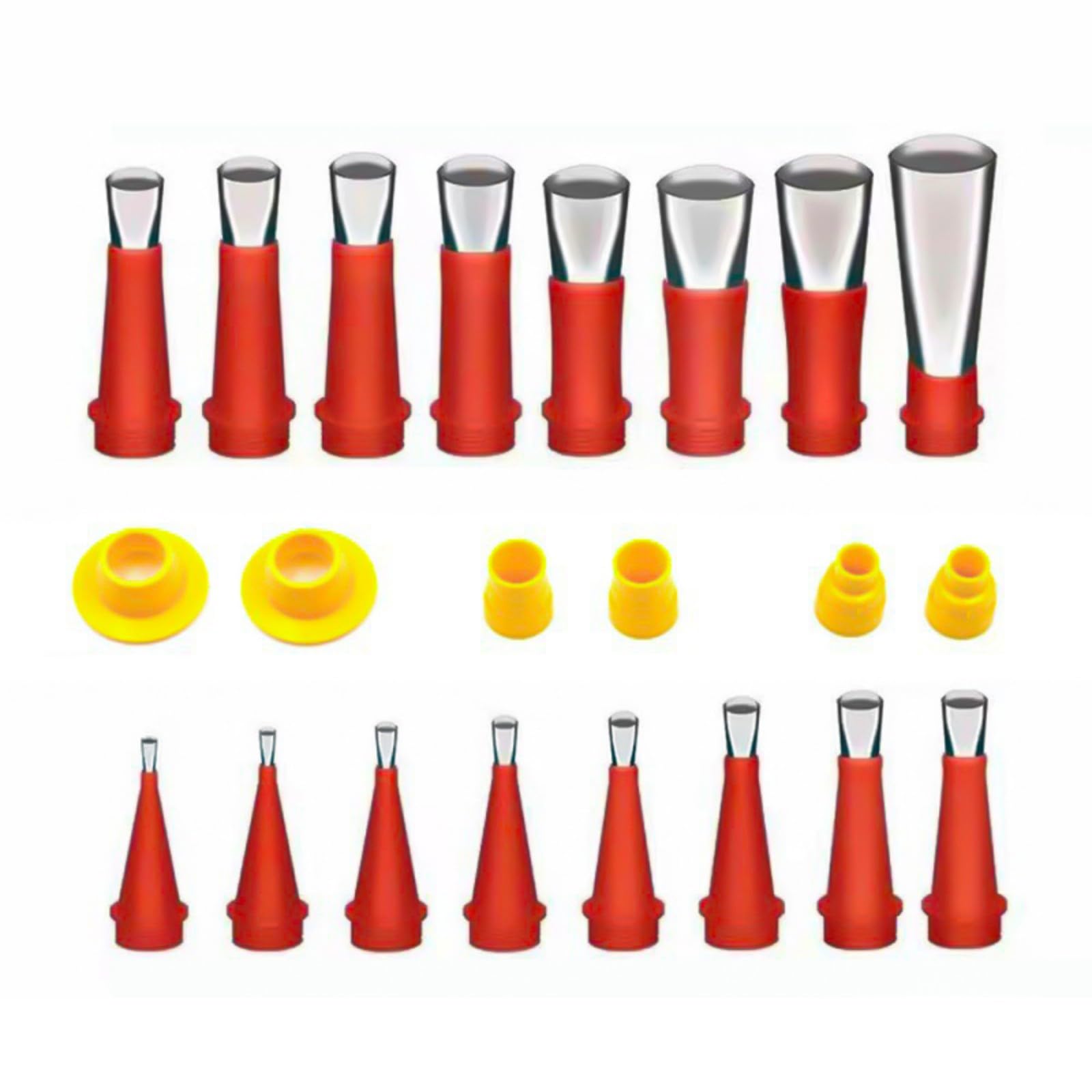 Easy To Caulking Nozzle Tips 22pcs Rustresistant Set Fit For Kitchen Bathroom Use Efficient Home Improvement Tasks