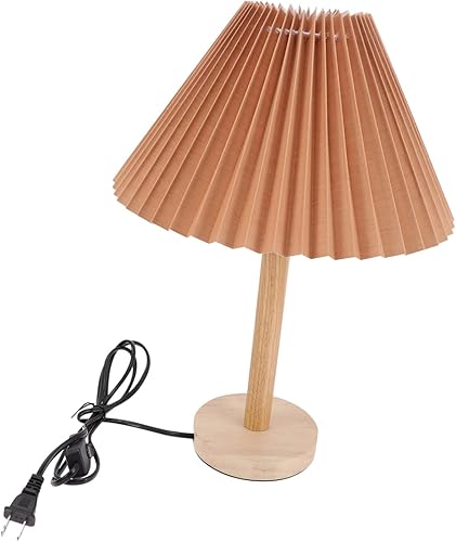 Mesa de casa de campo Mesita de noche Habitación Enchufe Dormitorio Lámparas simples Lámpara de papel EE.UU. Luz Oficina para el Hogar Vintage