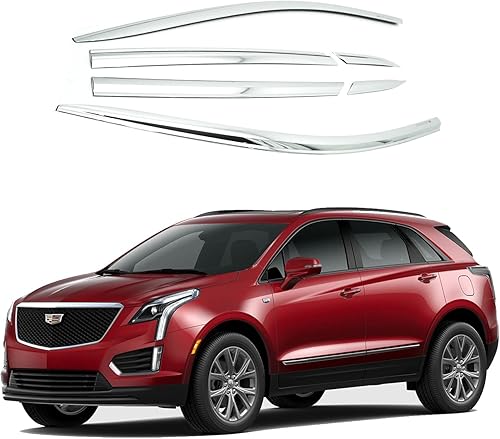 AUTOCLOVER - Juego de 6 protectores de lluvia con cinta adhesiva para Cadillac XT5 2017 2018 2019 2020 2021 2022 2023 2024 deflectores de ventana,