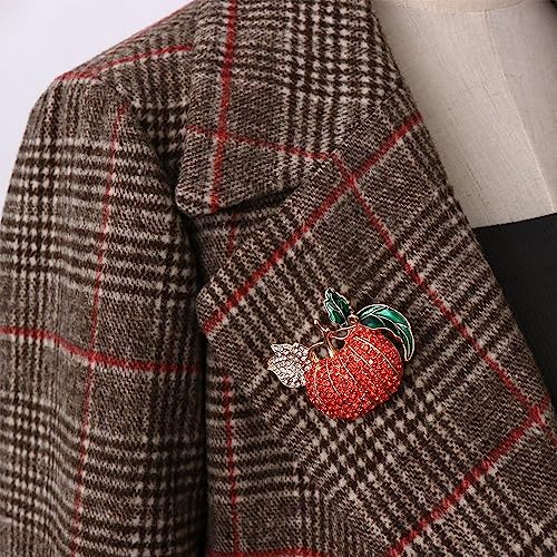 Image of Enamel Pumpkin Brooch Pin, Pumpkin Lapel Pin for Women Girls, Creative Vintage Thanksgiving Pumpkin Brooch for Women Girls(B)