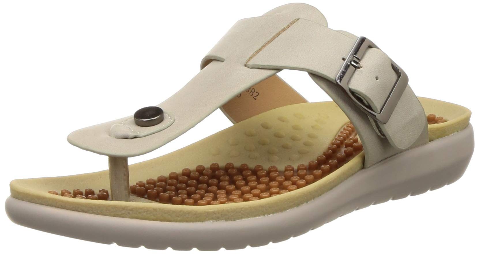 Liberty HEALERS Women's GI-BZD8882 Grey Flip-Flops - 38(5555751202380)