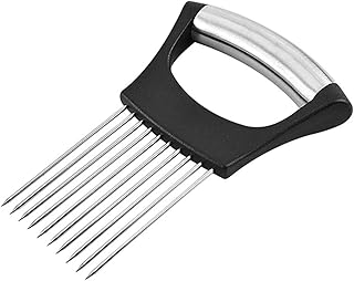 Zwiebelhalter Slicer, Essen Scheibe Assistent Edelstahl Zwiebelschneider Halter Gemüse Fleischhalter Slicer Werkzeuge, Zwi...