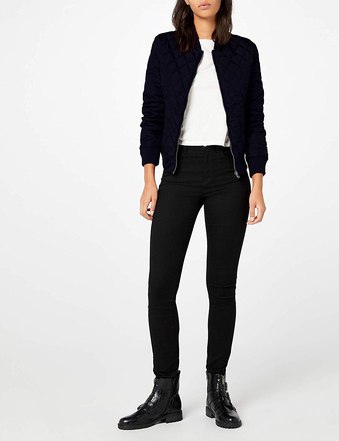 Urban Classics Damen Diamond Quilt Nylon Jacket Jacke – Bild 3