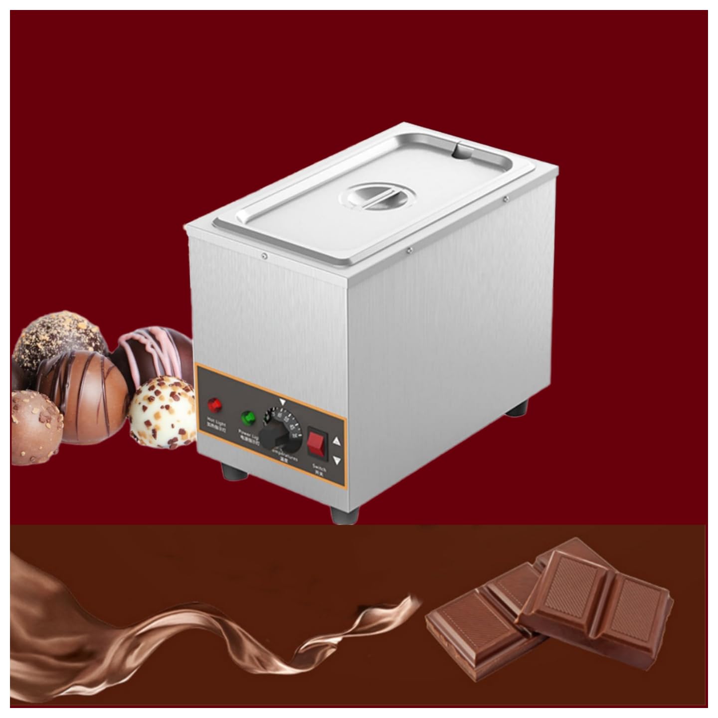 Amazon | チョコレート溶融機（30〜95℃）、800W業務用チョコレート