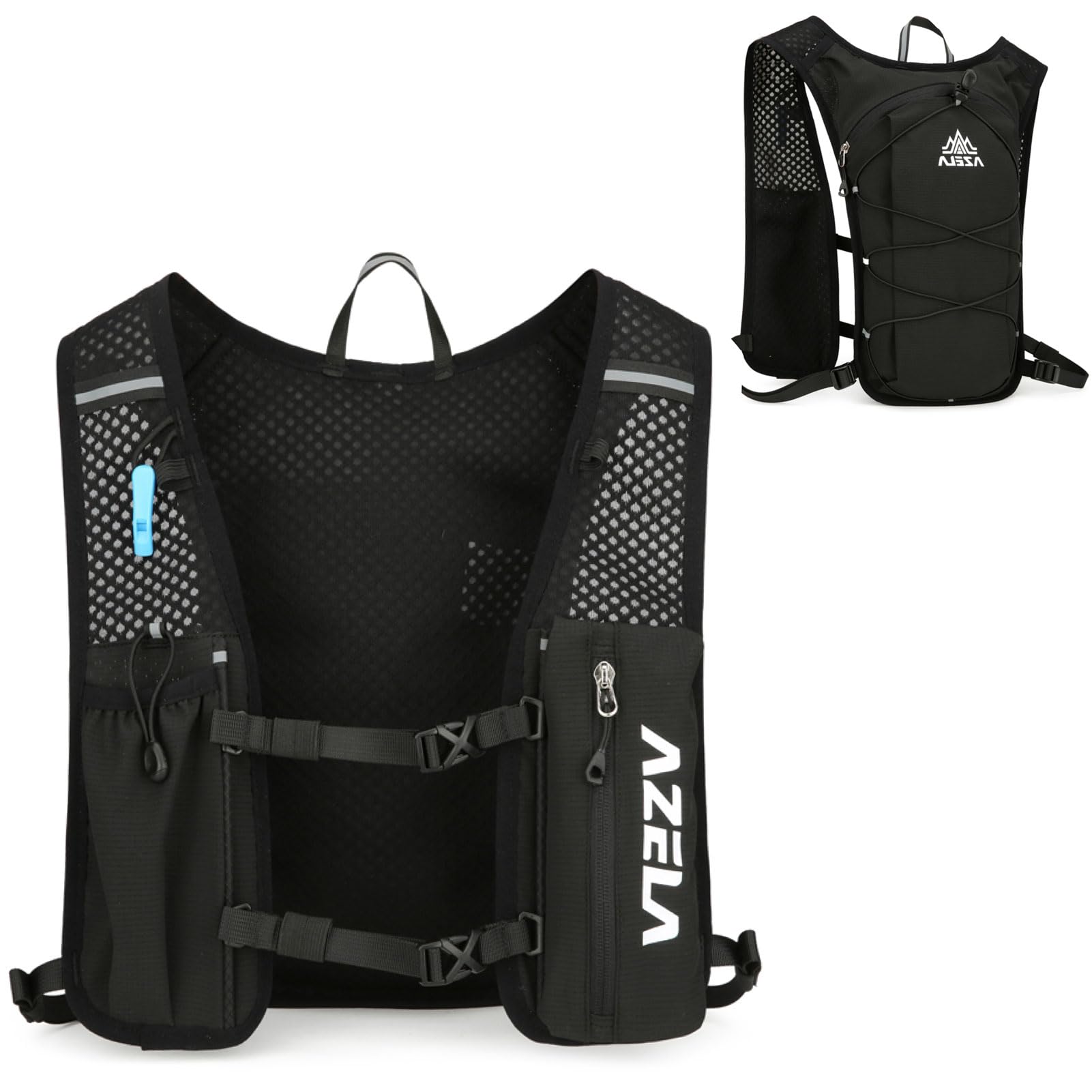 Azarxis Running Water Bottles Flask BPA Free Leakproof Hydration Vest Packs Waist Belt Replacement for Triathlon Marathon Hiking Cycling Climbing Runner