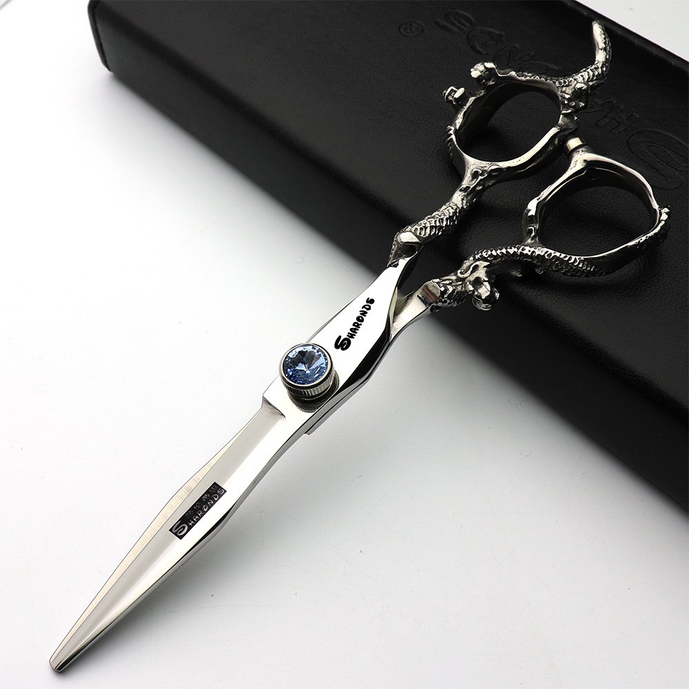 Japan 6inch Hair Profession Stylist Scissors Hair Salon Studio Professional Modeling Tools Cutting+Fish Bone thinning Scissors (2pcs) - Image 2