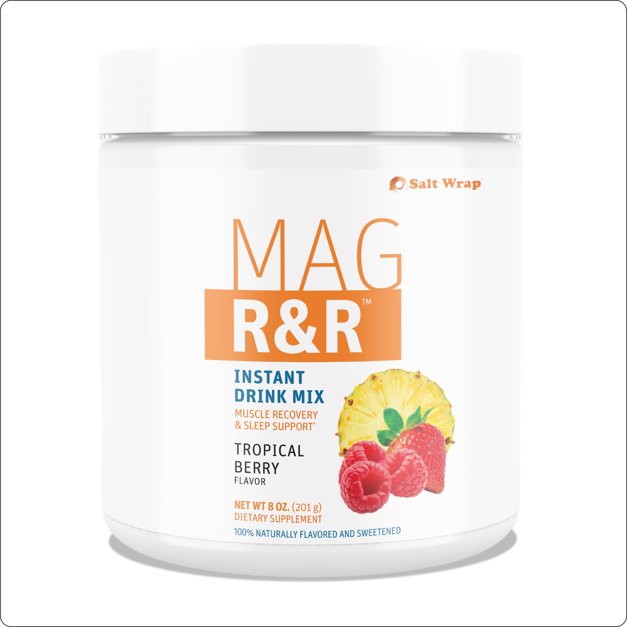 SaltWrap Mag R&R Drink Mix - Sugar-Free Magnesium Powder for Sleep, Berry