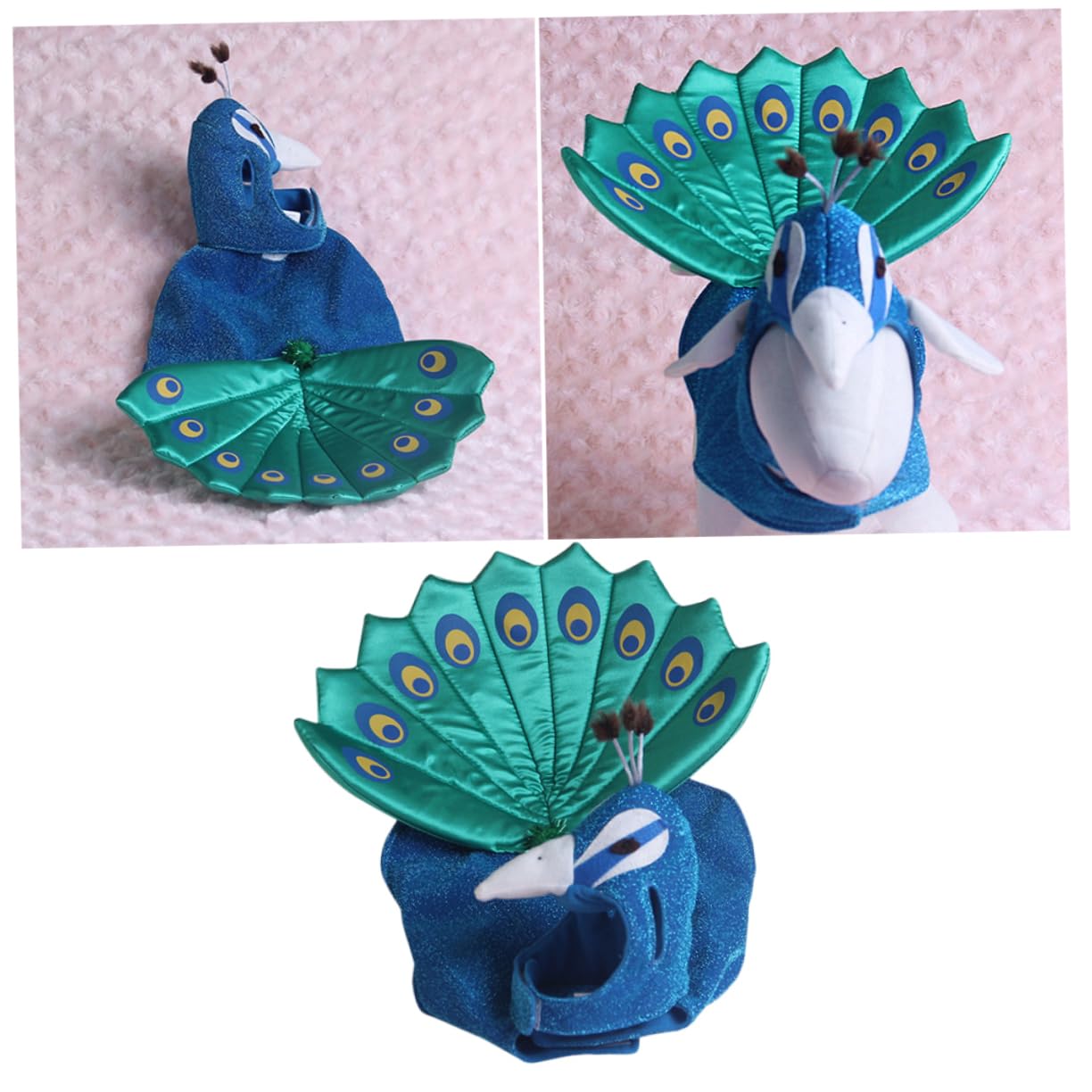 INOOMP 3pezzi Costume Cosplay Blu Per Cani e Gatti Abbigliamento Divertente Per Animali Domestici Per Feste e Passeggiate All Aperto