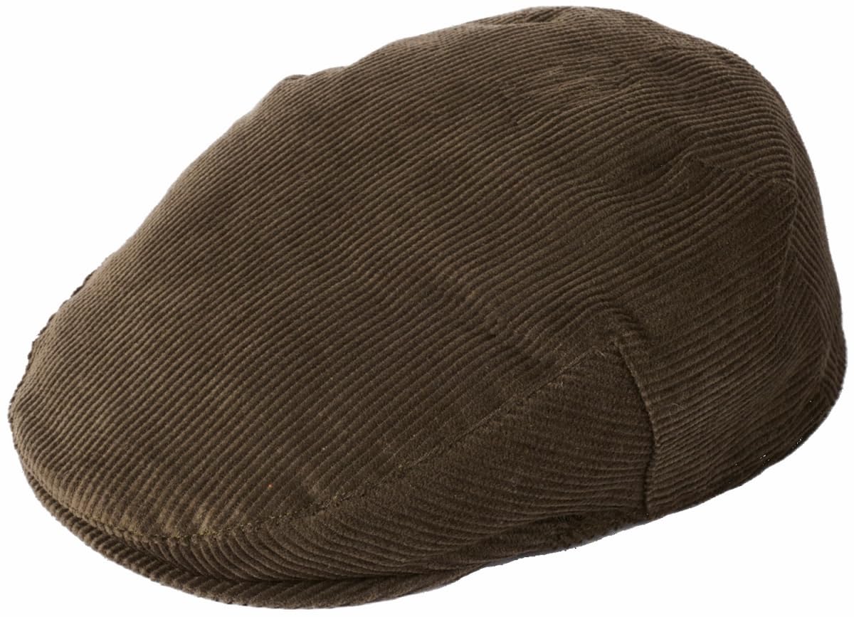 Failsworth Cord Flat Cap in Olive, Size: XL (61cm)