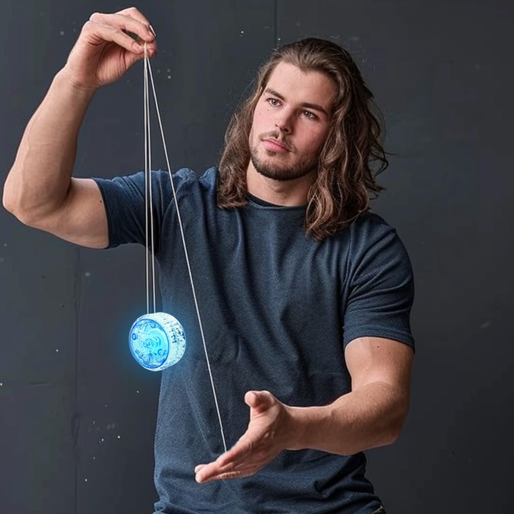 Pack De 5 Yo-Yo LED Lumineux – Couleurs Variées, Idéal Pour Débutants Et Enfants, Cadeau Anniversaire Ou Noël (Jaune, Vert, Rouge, Rose, Bleu)