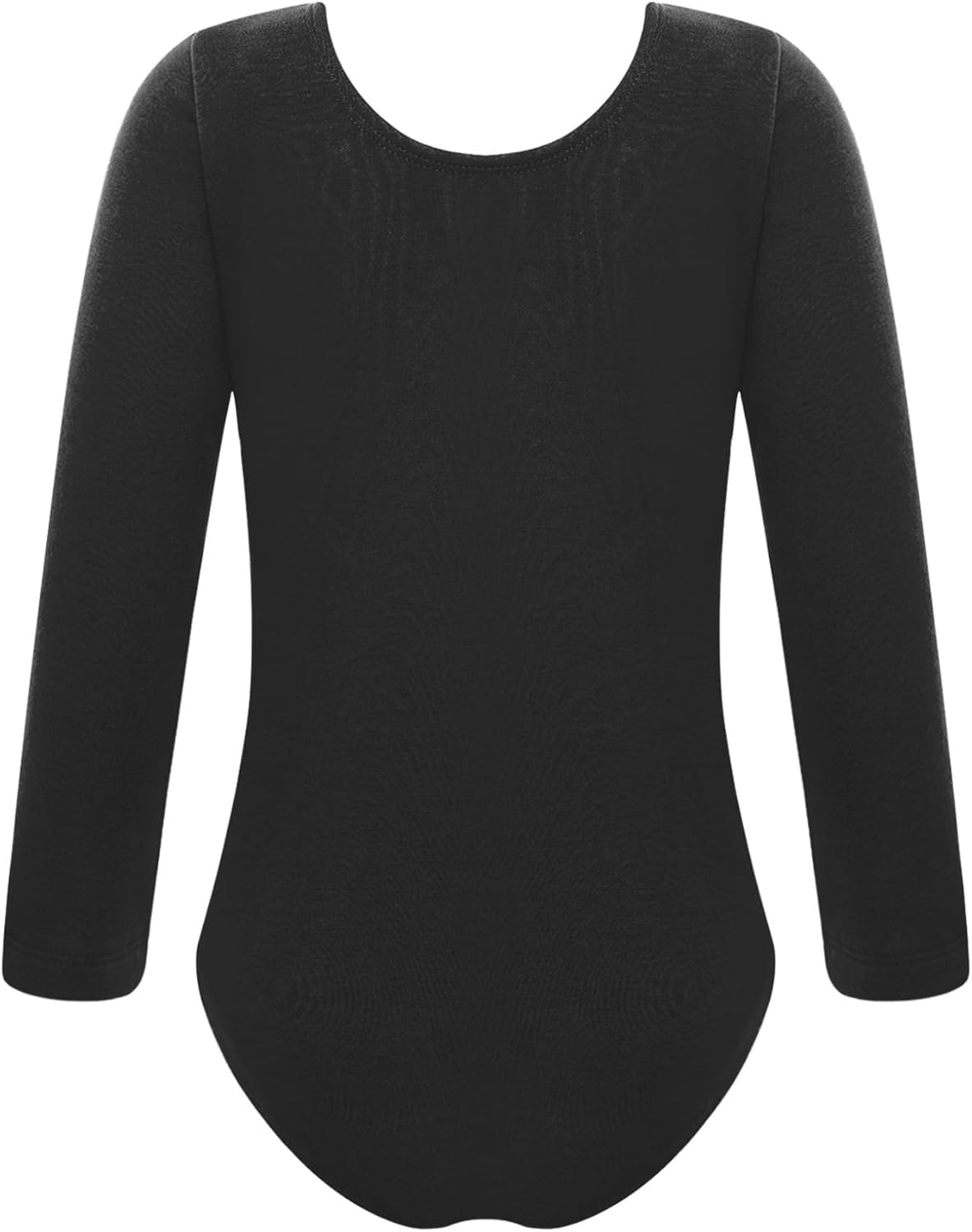 Hansber Fleece-Lined Dance Leotard Solid Color Long Sleeve Ballet Gymnastics Bodysuit for Kids Girls