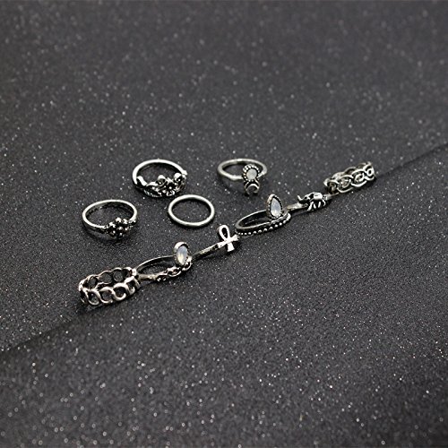 10pezzi Vintage Knuckle Ring Anello Tribal Ethnic