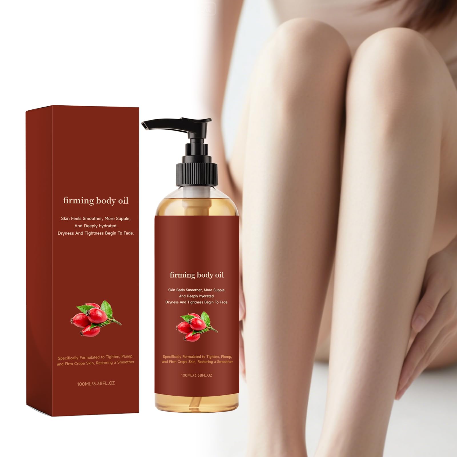 Olio per il corpo rassodante per la pelle rugosa, idratante per la cura della pelle dopo la doccia, per tutto il corpo, rimpolpa la pelle, leggero al tatto, delicato, idratante (6 pezzi)