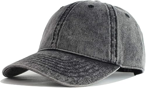 HH HOFNEN Gorra de béisbol de algodón lavado para hombre y mujer, estilo clásico, ajustable, de perfil bajo, sombrero para papá