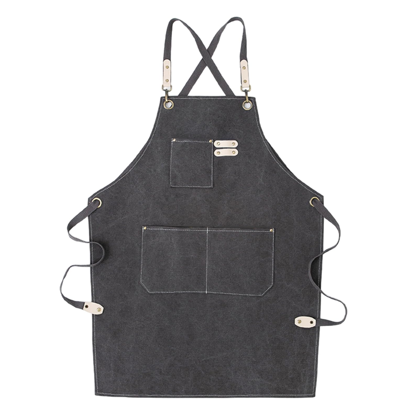 Yhplxyuus Canvas Canvas Apron with Storage, Adjust Neck and Waist Chefs Apron for Comfortable Daily Wear Adjust Neck Strap