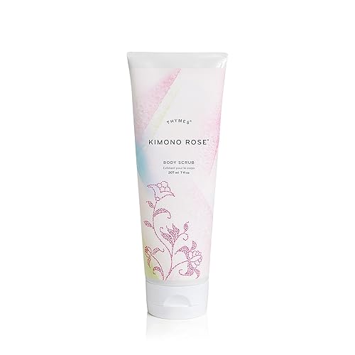 Thymes Kimono Rose Body Scrub - Exfoliante corporal para rutina de cuidado de la piel, exfoliante corporal hidratante y exfoliante, exfoliante