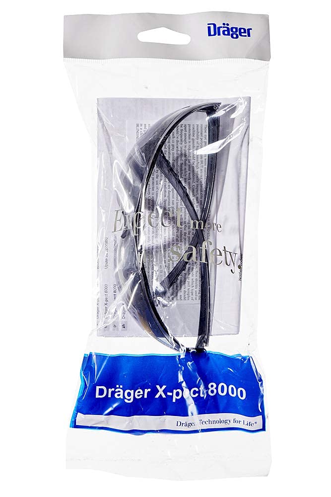 Dräger occhiali da lavoro X-pect 8321 | Occhiali di sicurezza comodi e leggeri con un ampio campo visivo - per cantieri, laboratori e ciclismo