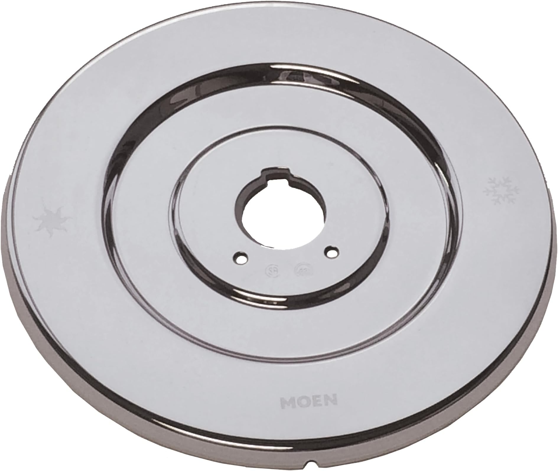 Moen Chrome Chateau Collection Replacement Escutcheon Pate for One-Handle Tub and Shower Faucets, 16090