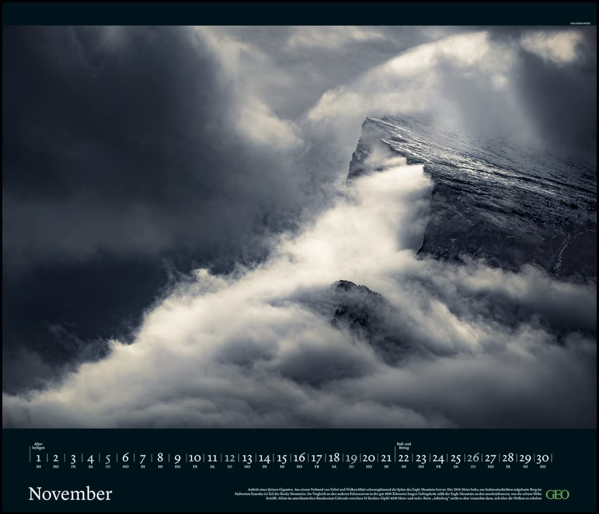 GEO Edition: Kräfte der Natur 2023 - Wand-Kalender - Poster-Kalender - 70x60
