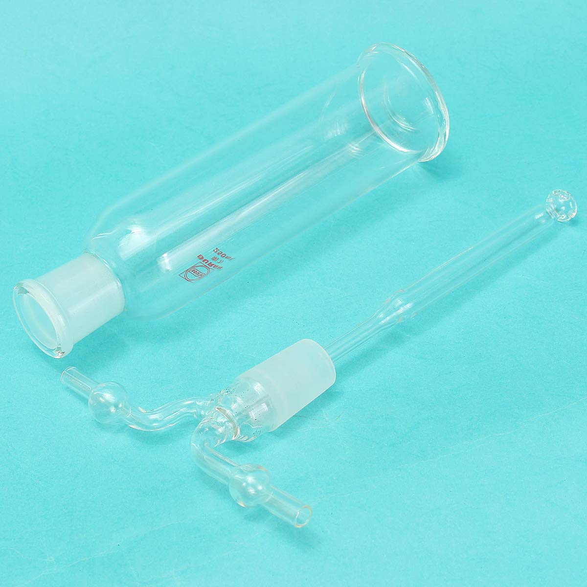 RanDal 250Ml De Lavado De Gas Poroso Botella Laboratorio Vidrio Monteggia Lavar Frasco De Laboratorio Química Cristalería