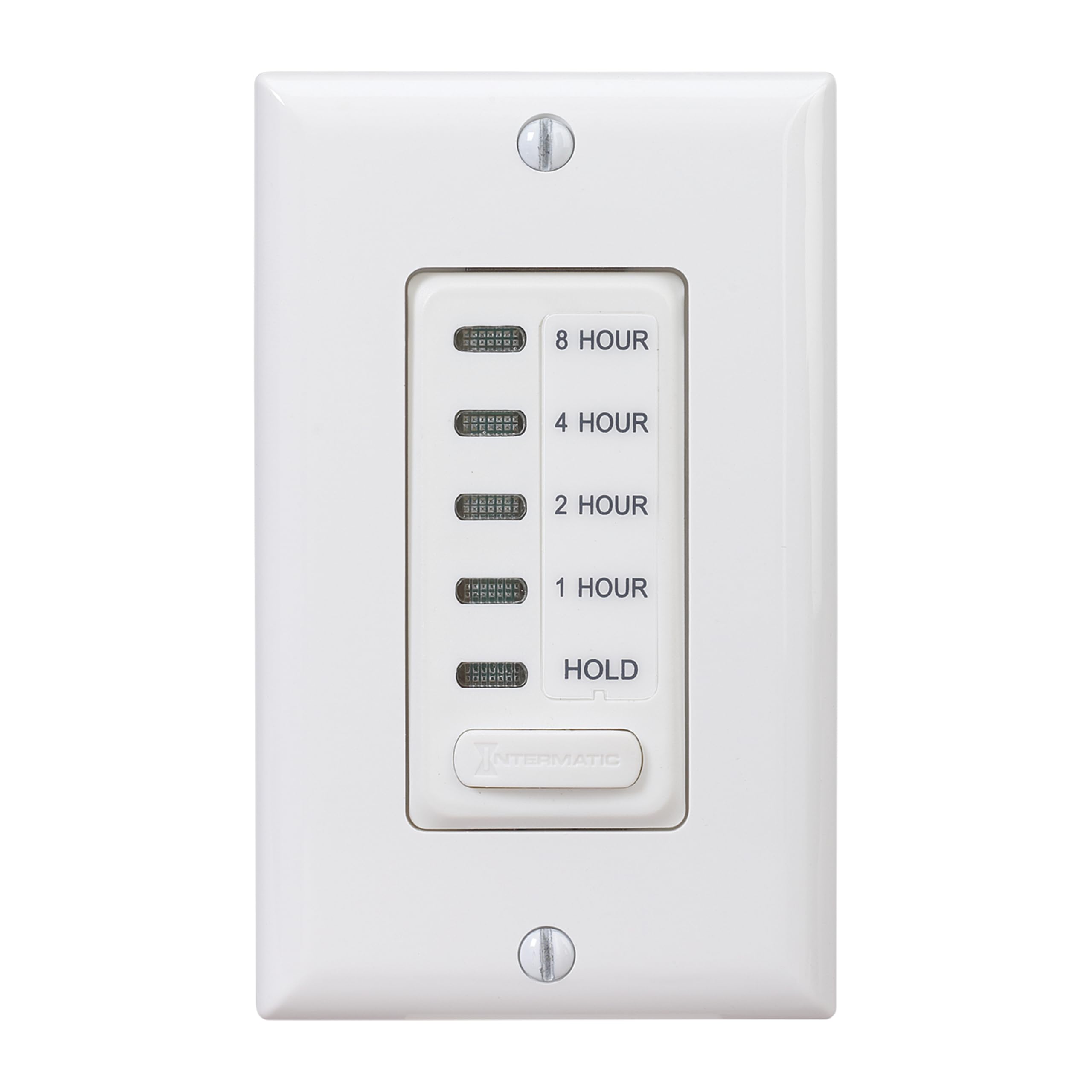 Intermatic Electronic Countdown Timer for Whole House Fans - EI220W-1-1/2/4/8 Hour with Hold Mode, SPST, 120 VAC, 60 Hz, 15 Amp, White