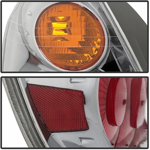 Miniatura 3 de ACANII - Para Nissan Altima 2002-2006 carcasa cromada luces traseras de freno trasero reemplazo lado conductor y pasajero