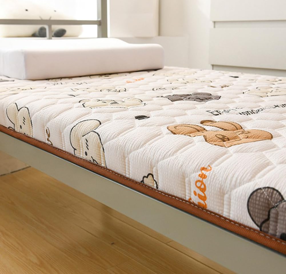 Materasso futon giapponese, singolo, matrimoniale, queen size, king size, arrotolabile, morbido, portatile, per dormitorio, tatami, materasso da campeggio (verde, 80 x 190 cm)