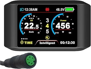 for Bafang 750C Color Display 3.2 Inch IPS Screen Ebike Computer with CAN-Bus Protocol, Speed and Odometer Functions, IP65 Waterproof, for BBS01 BBS02 HD G320 Black