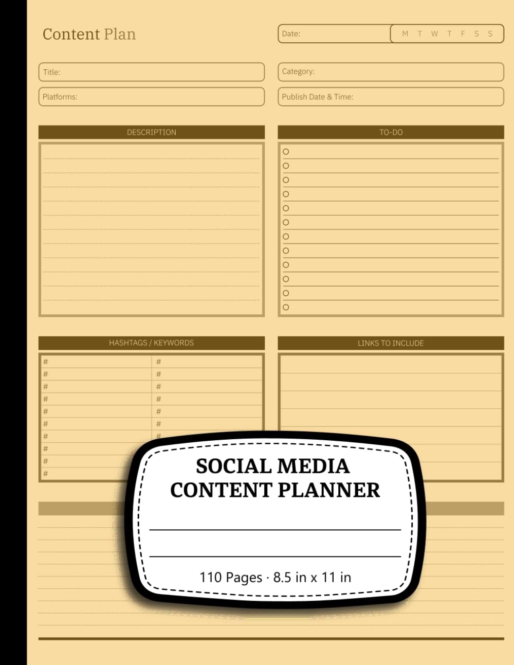 Social Media Content Planner: Get Organized, Streamline Growth & Achieve More - Unleash Your Full Potential!