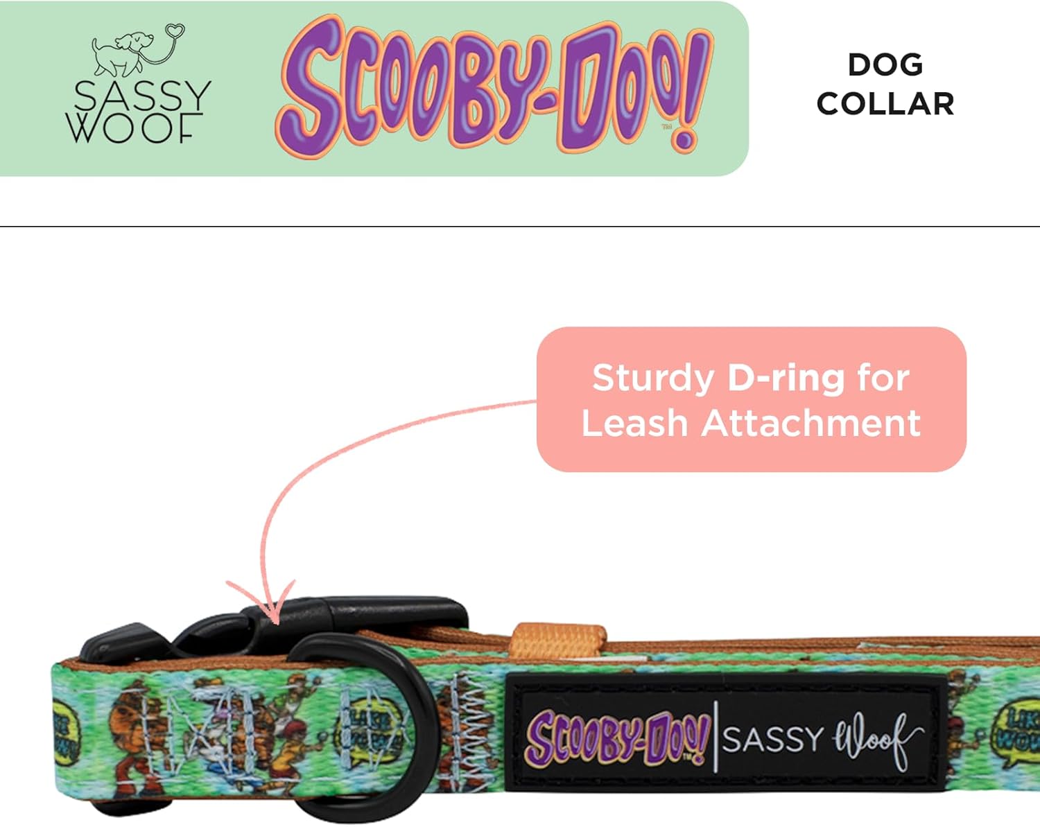 Dog Adjustable Harness - Scooby-Doo™ - S, Breathable Mesh, No Pull Design with Two D-Rings, Patented Design, Perfect for Small Dogs and Puppies - Officially Licensed
