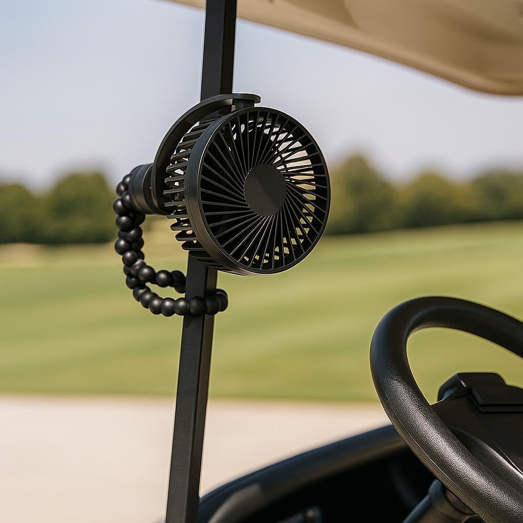 ENCASED (Bulk 100-Count) Rechargeable Flexible Tripod Mini Fan, 12000mAh, 3 speed