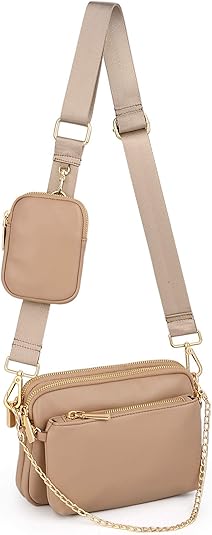 Bolso Bandolera Mujer WITERY – Diseño Caramelos, 4 Bolsas, Correa Ajustable, Verde