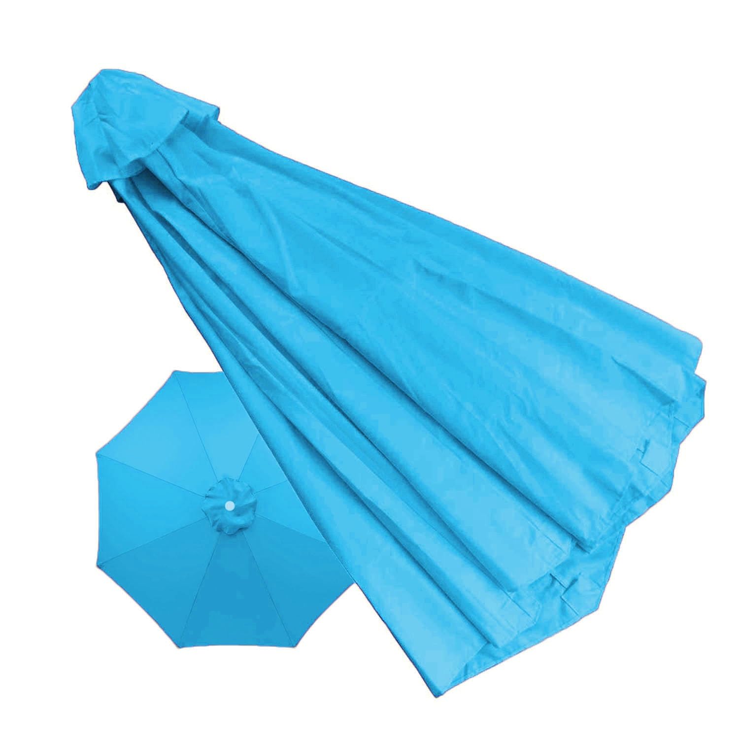2.5m Replacement Parasol Canopy, Outdoor Garden Parasol replacement Cover patio umbrella replacement Cloth Round fabric cover for Garden Umbrella 2.7m/3.0m+6 Arms/8 Arms Anti-ultraviolet(Color:Lake Bl