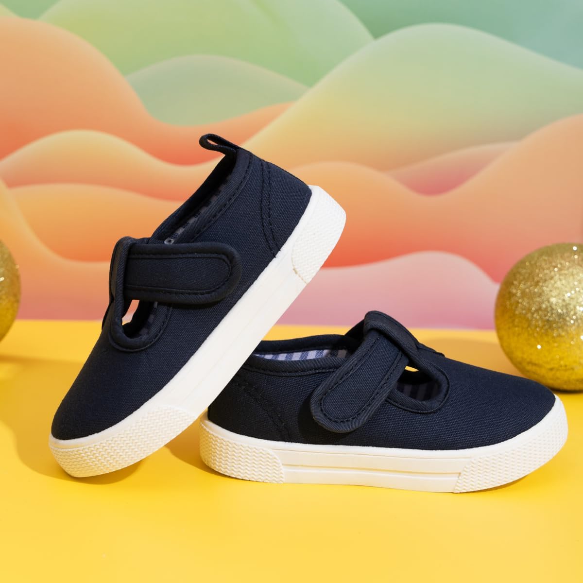 Sonsage Toddler Boys Girls Canvas Sneakers Soft Sole T-Strap Shoes Lightweight Comfy Classical Flats Non Skid Shoe for Little Kids - Image 6