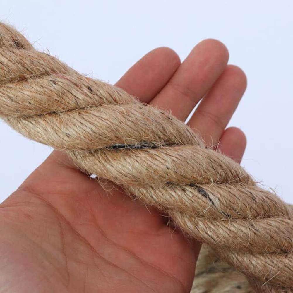 cuerdas gruesas, Cuerda de cáñamo de yute gruesa Cuerda gruesa Cuerda de cáñamo gruesa Material hecho a mano Paquete de cuerda de yute Etiqueta de bricolaje Marco de escalada for gato Cuerda de tira y
