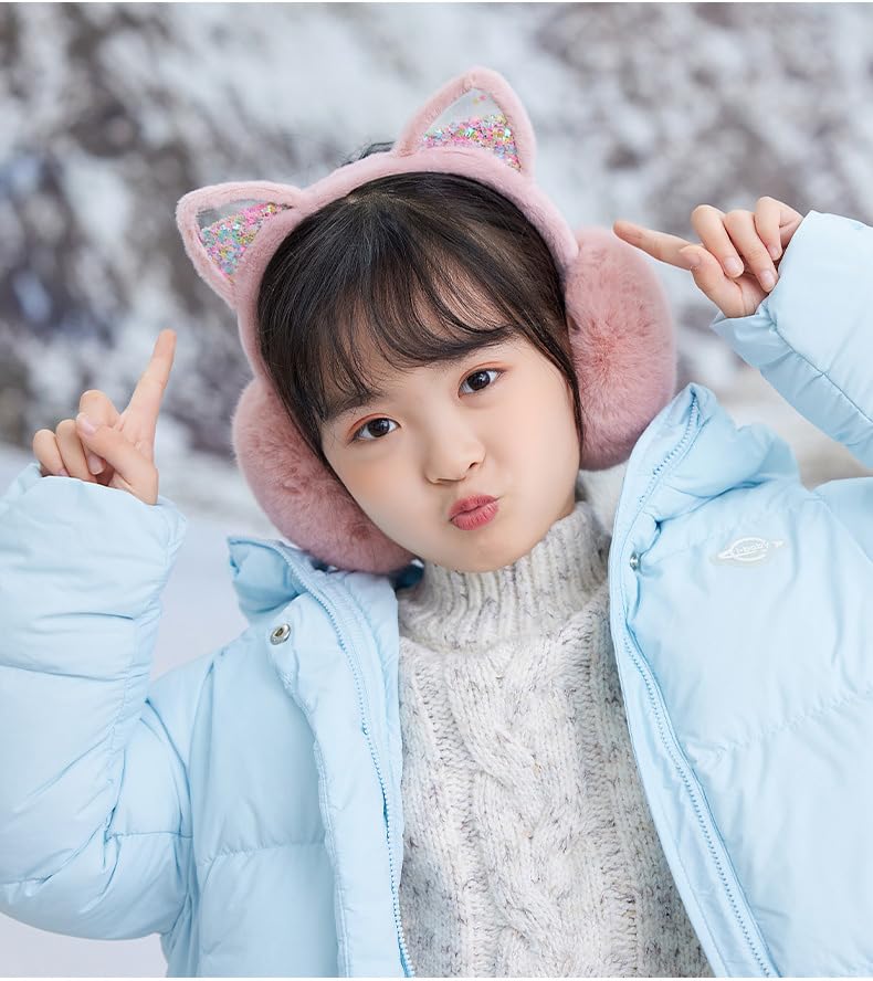 Girl Cat Earmuffs Children Cute Elephant Ear Warmers Winter Warm Ear Covers Foldable Animal Outdoor Earmuffs Cartoon Earmuffs2