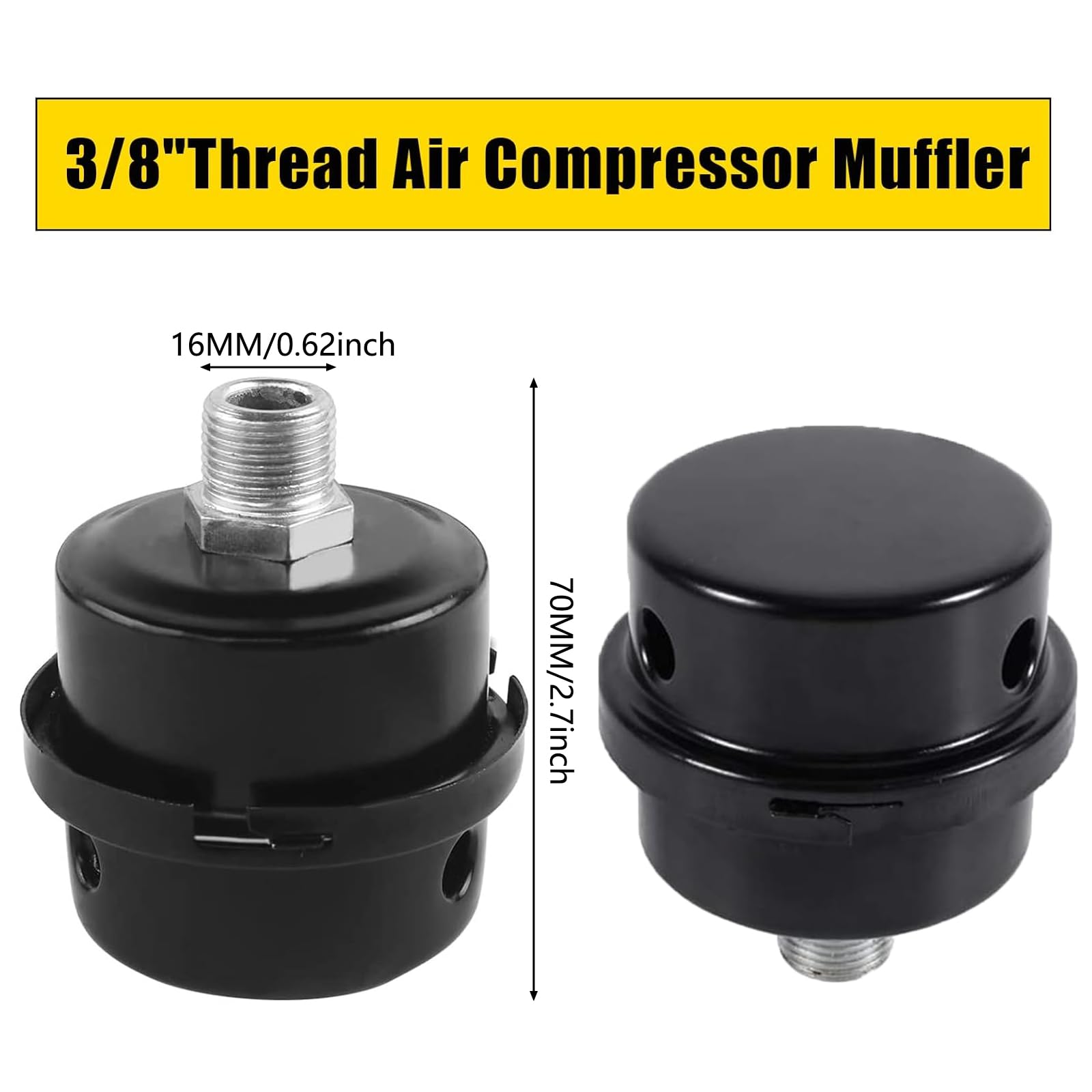 Silenziatore Compressore 3/4 Filtro Aspirazione Heavy Duty Con Silenziatore Per Compressore Aria 3/4'' - FS-14-075 Filtro Aria Sh 350 - Foto 9