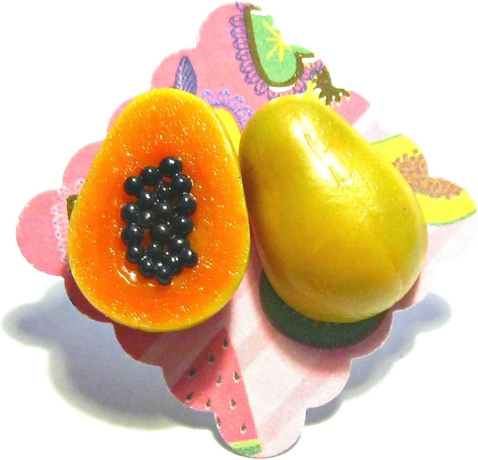 Papaya Stud Earrings - Tiny Food Jewelry