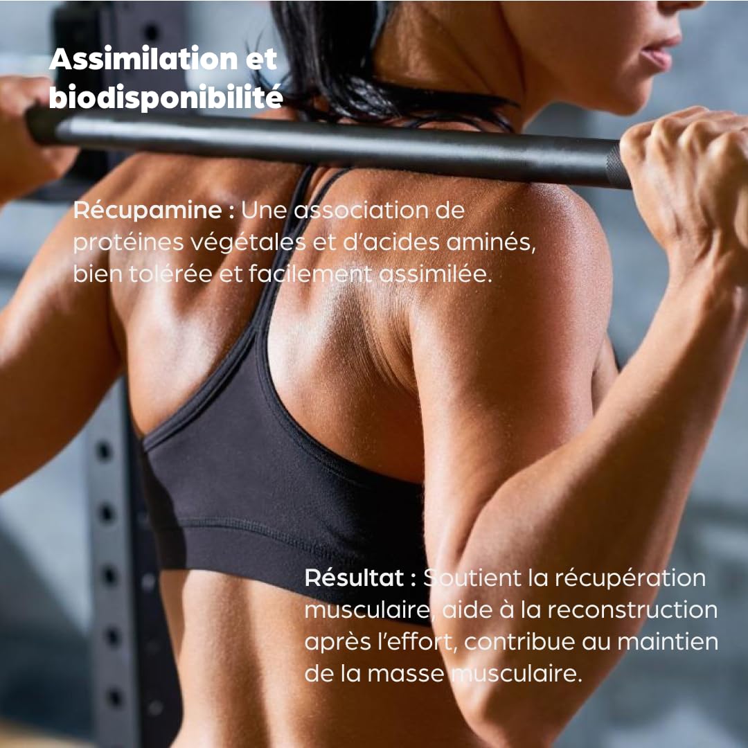 Récupamine – Complexe d’Acides Aminés & Protéines Végétales Bio – Récupération & Confort Musculaire – 90 Gélules Vegan – Complément Alimentaire