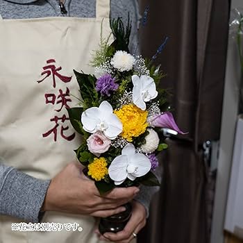 Amazon｜永咲花 プリザーブドフラワー 仏花 胡蝶蘭 PSYH-02162