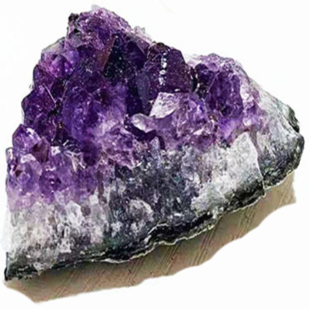 ITCLEYMDZV Amethyst Crystal Geode Cluster Raw Rock Quartz Crystals Druzy Gemstone for Home Decor 400-500G,One Box 400G