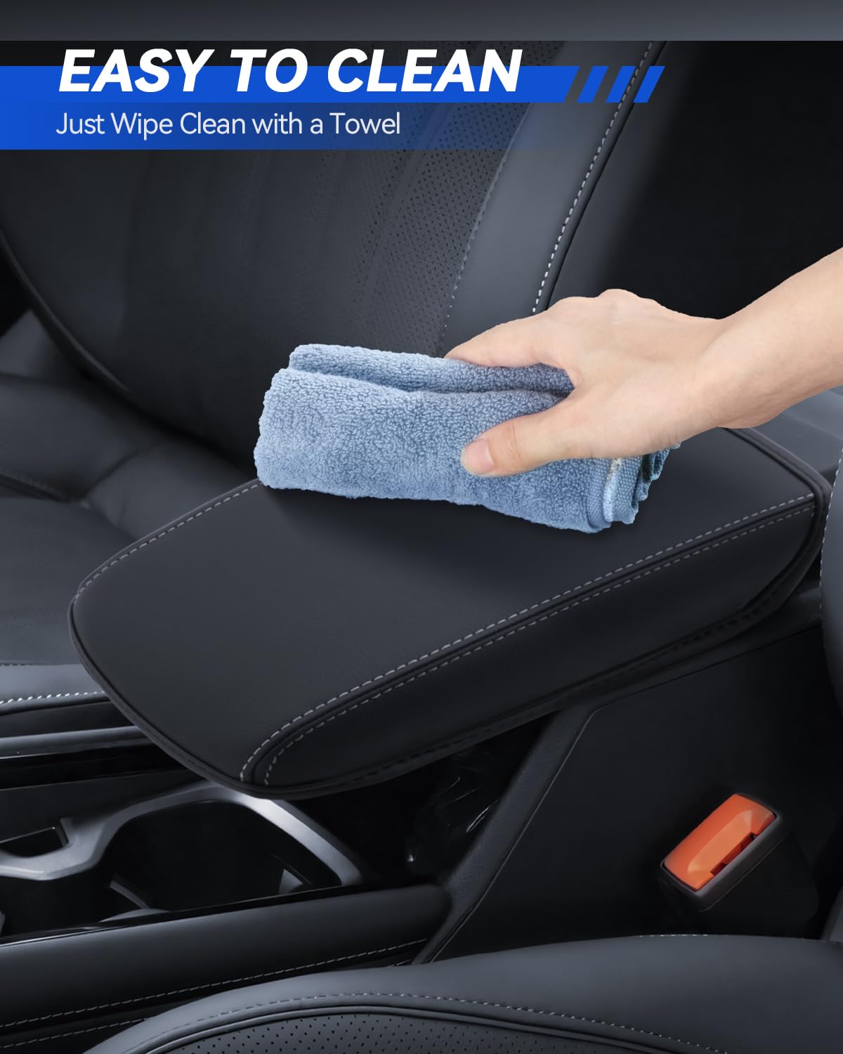 Copertura per bracciolo centrale per Tiguan 3 2024-2026 Thick Cotton Filling Microfibra PU Leather Padding Bracciolo Copertura Protettiva Impermeabile e Antiscivolo VW Tiguan III MK3 Accessori