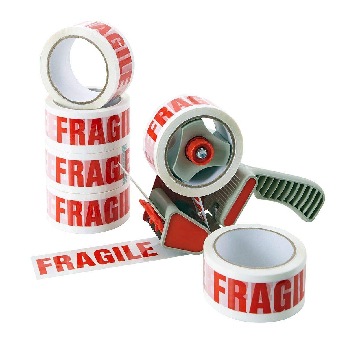 Stickerslab - Nastro Adesivo per imballaggio stampato Fragile Polipropilene acrilico PPL - 66 mt x 50 mm (Scegli sotto il packaging - 50mm x 66MT (36 rotoli)
