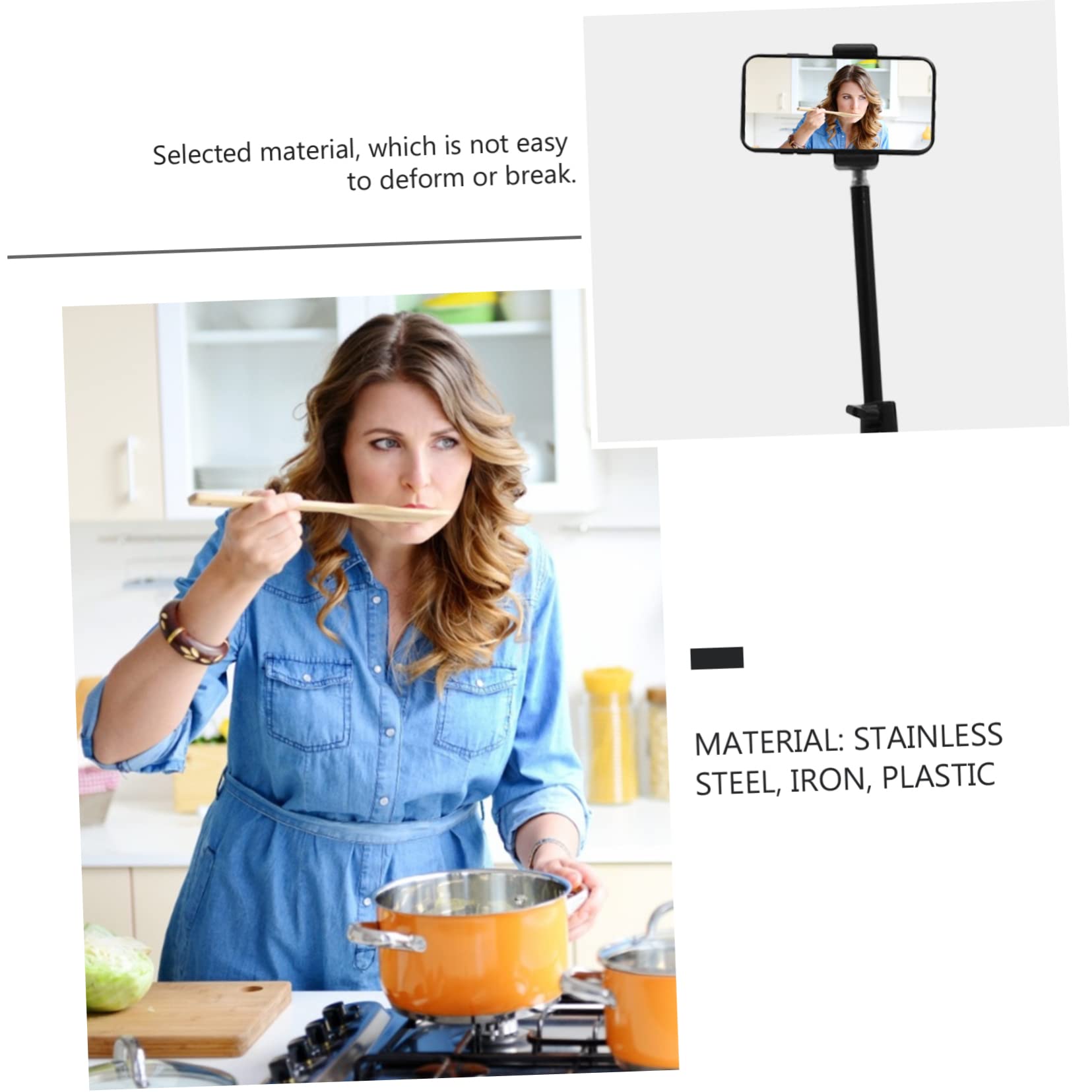 1set Treppiede Per Smartphone Per Live Streaming e Videochiamate Compatibile Telefonini Design Portatile e Facile Usare